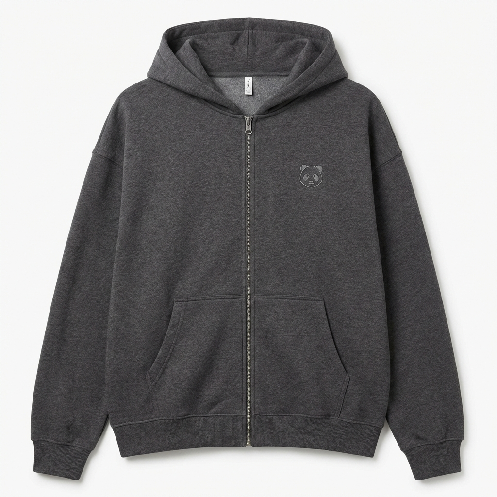Panda Icon Zip Hoodie